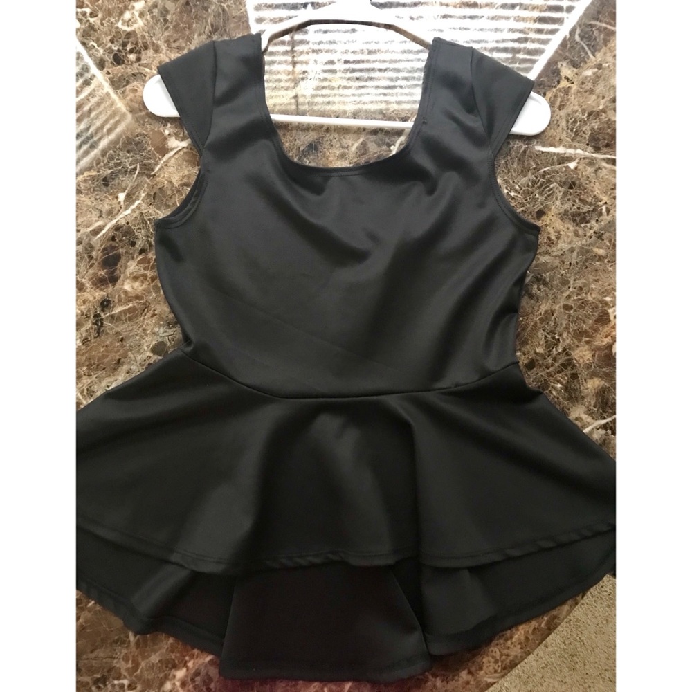 Black peplum top